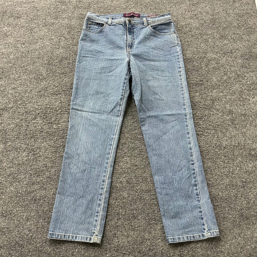 Gloria Vanderbilt Jeans Womens Size 12P Blue Amanda Tapered High Rise Stretch